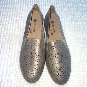 Remonte Metallic Gray Slip-On Shoes
